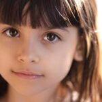 Young girl with big brown eyes