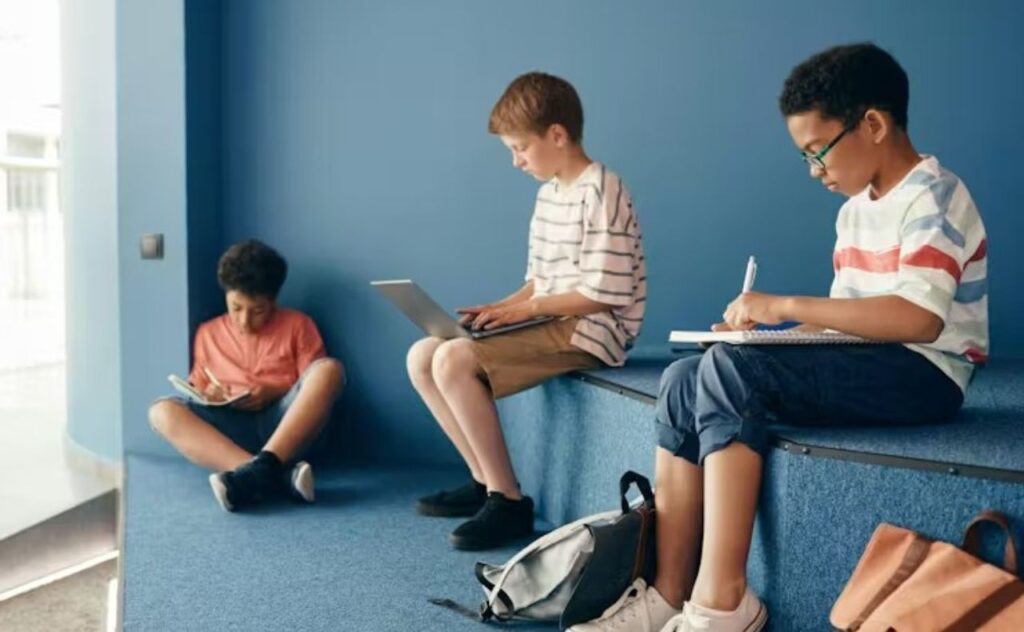 Three boys handwriting