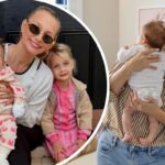 Anna Heinrich with daughters Elle and Ruby