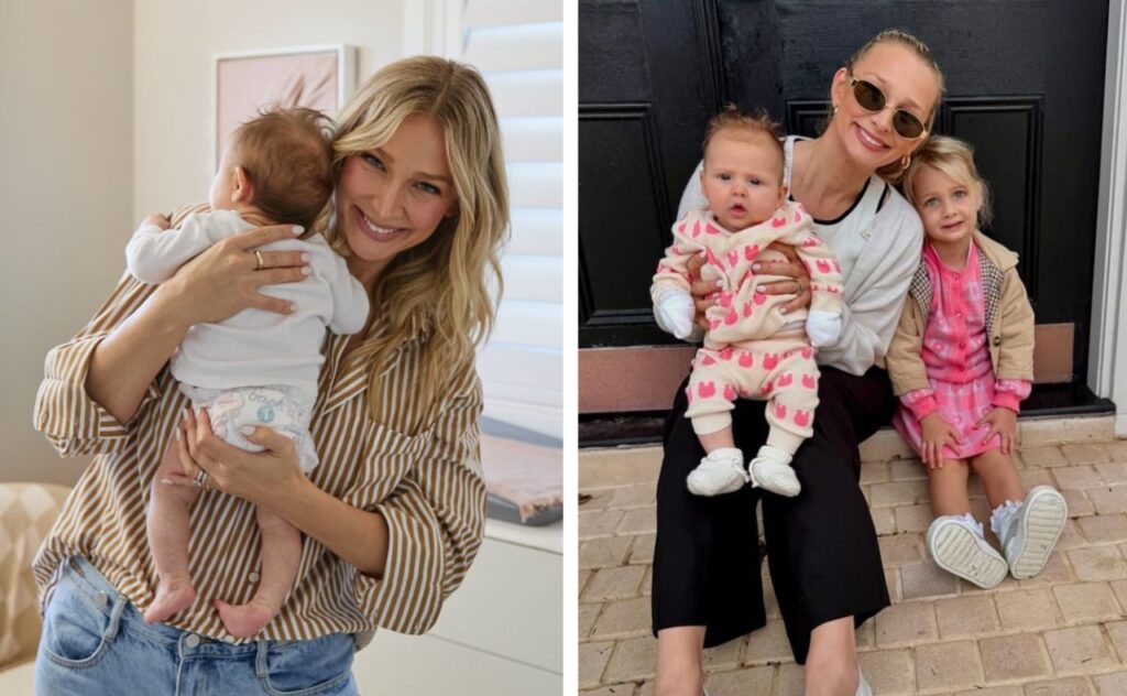 Anna Heinrich with daughters Elle and Ruby