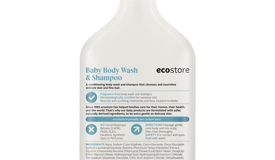 ecostore Fragrance Free Baby Body Wash & Shampoo Bounty Parents