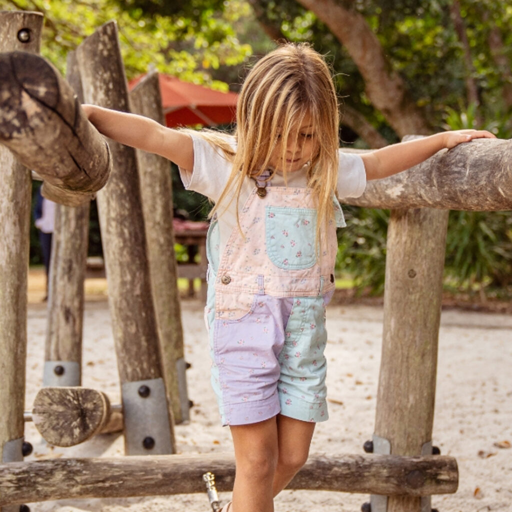 Young girl on the fairy trail at elements of Byron resort