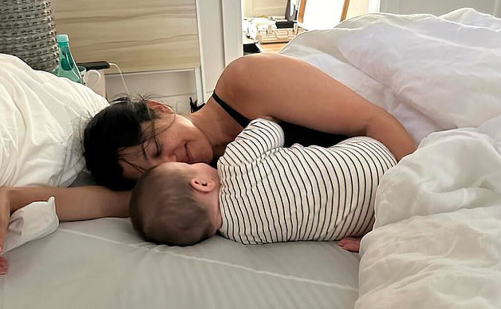 Kourtney Kardashian cosleeping with baby rocky