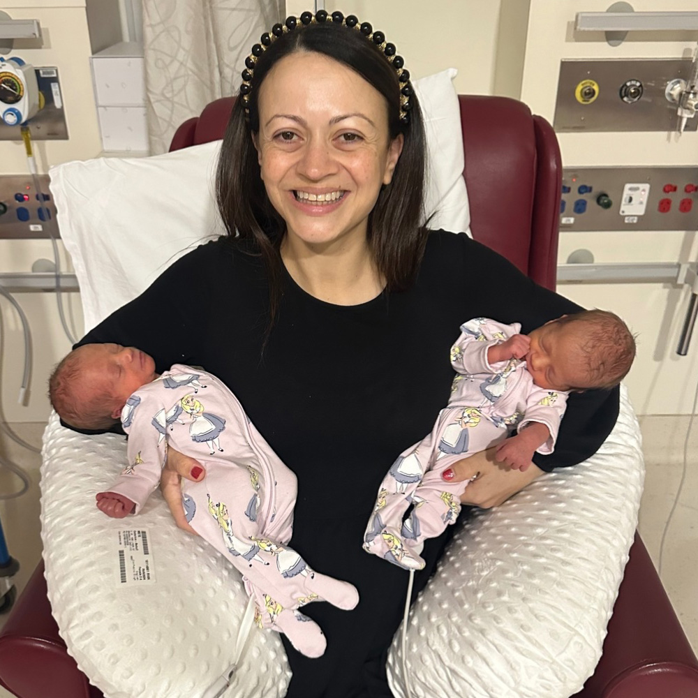 Red Wiggle Caterina Mete and twins Gigi and Dolly