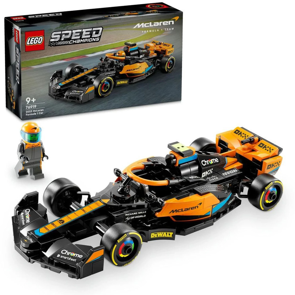 LEGO® Speed Champions 2023 McLaren Formula 1 Race Car 76919 product shot
