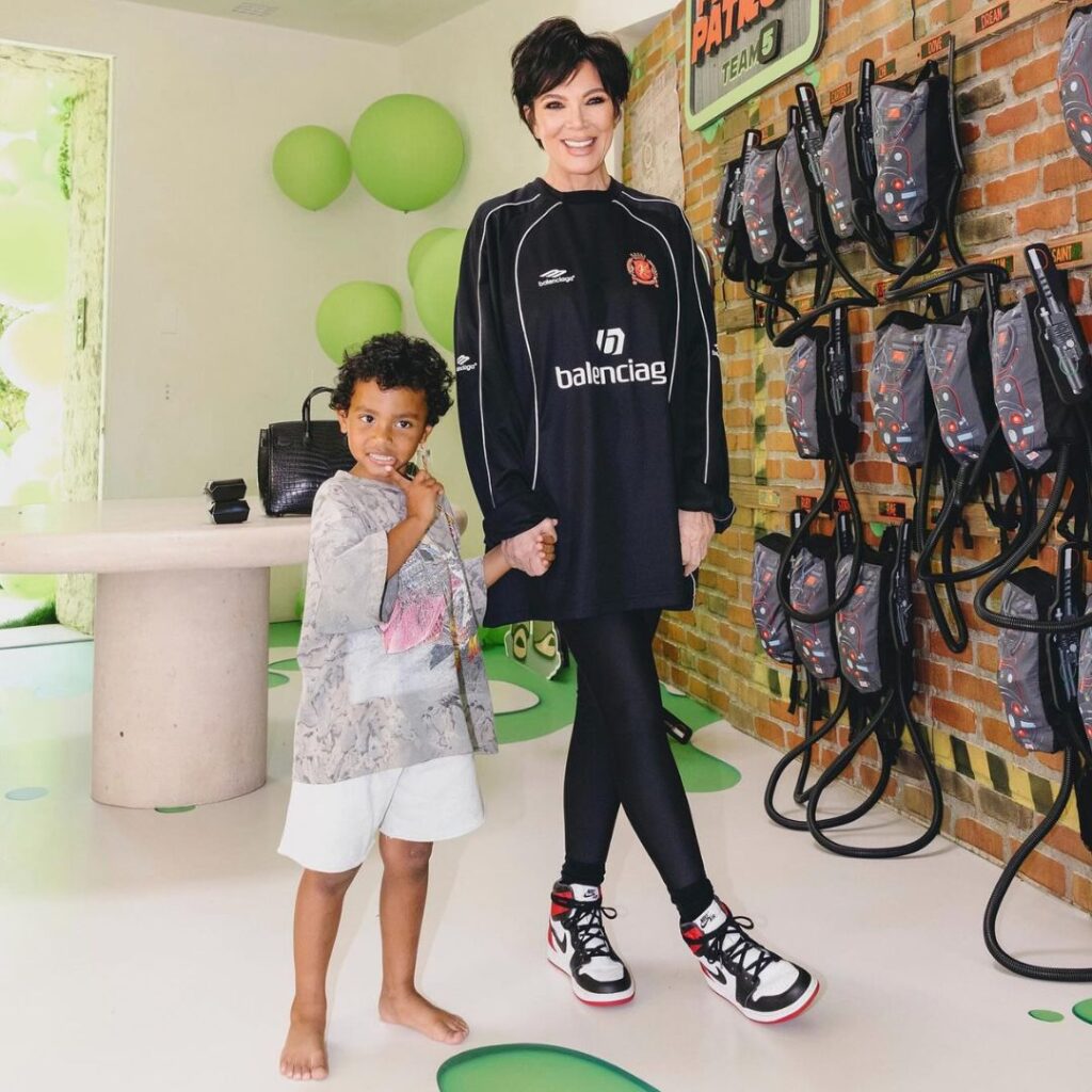 Kris Jenner with grandson Psalm