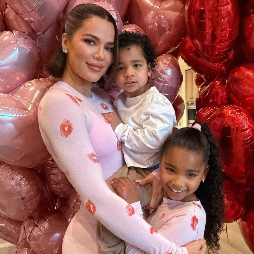 Khloe Kardashian with children, Tatum and True