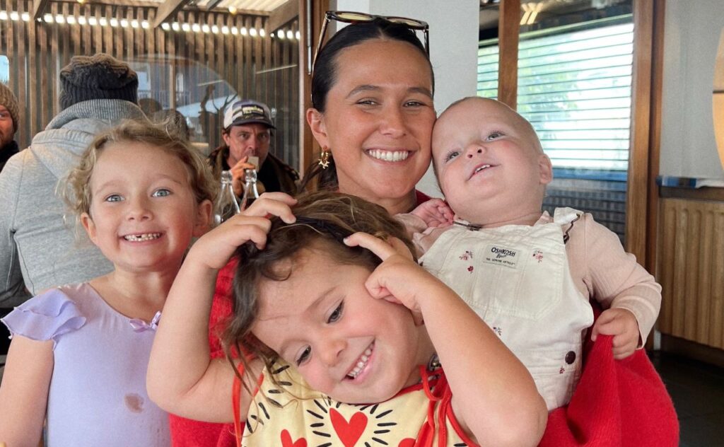 Sophie Pearce from Beyond the Bump podcast with her three kids
