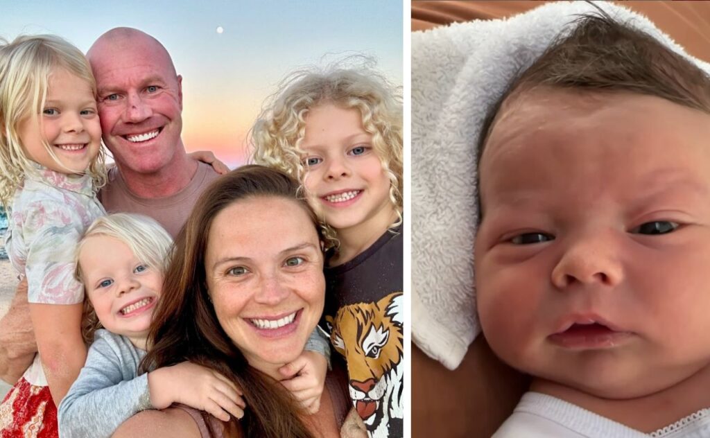 Four boys! Lauren Brant and Barry Hall have welcomed their fourth child