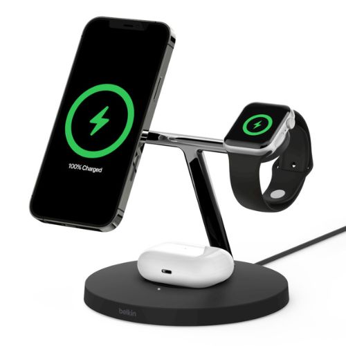 Belkin 3-in-1 Magnetic Wireless Charging Stand with Qi2 15W