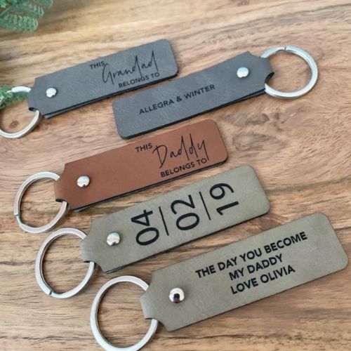 Father's Day personalised key rings for dad