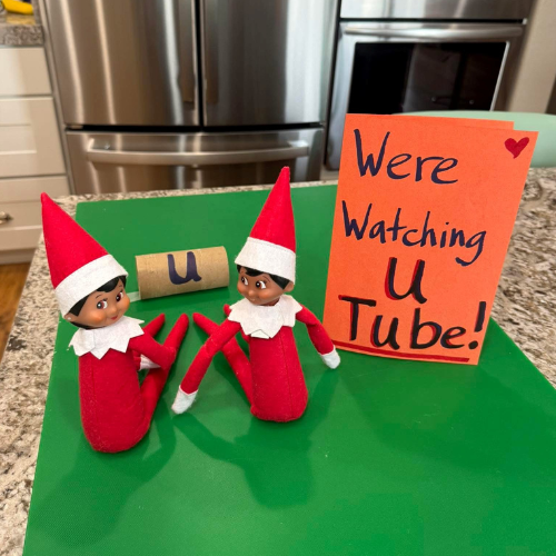 Elf on the shelf: Watching U tube