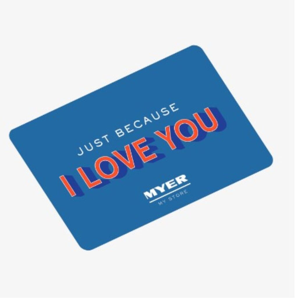 Myer gift card