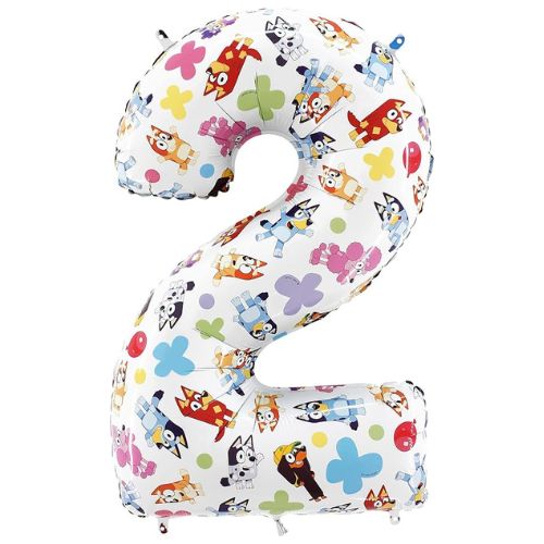 Toyland® 26 Inch Bluey Number Foil Balloon - Kids Party Balloons - Number 1-6 Available