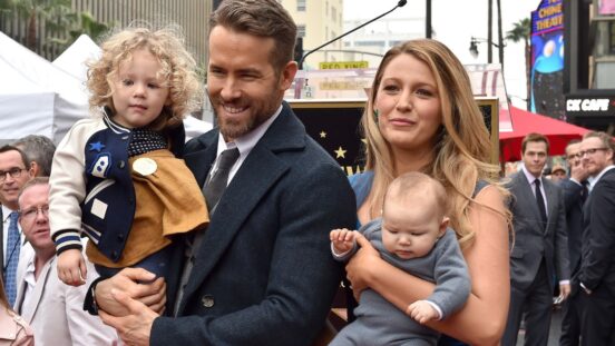 Blonde baby names: Ryan Reynolds and Blake Lively with their blonde haired children