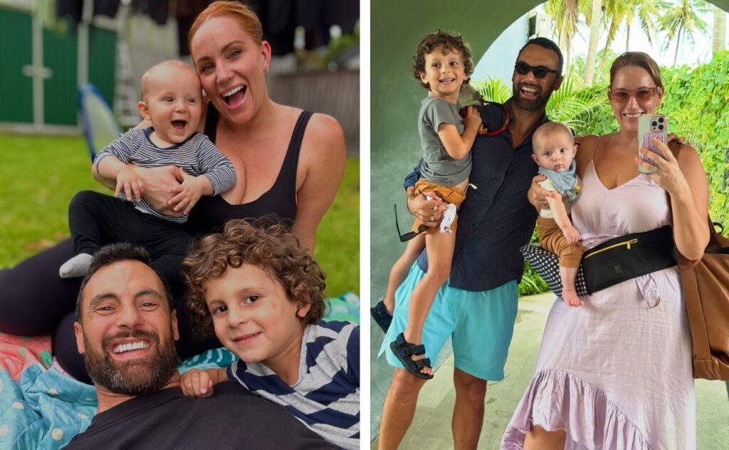 Cam Merchant Jules Robinson with their two childrem