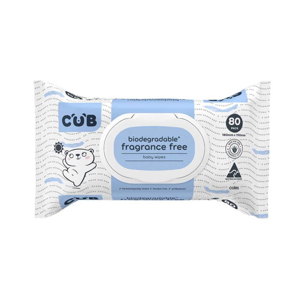 CUB Biodegradable Fragrance Free Baby Wipes