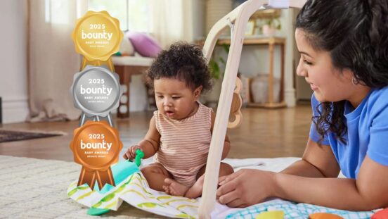 Lovevery baby playing in baby gym BBA Awards