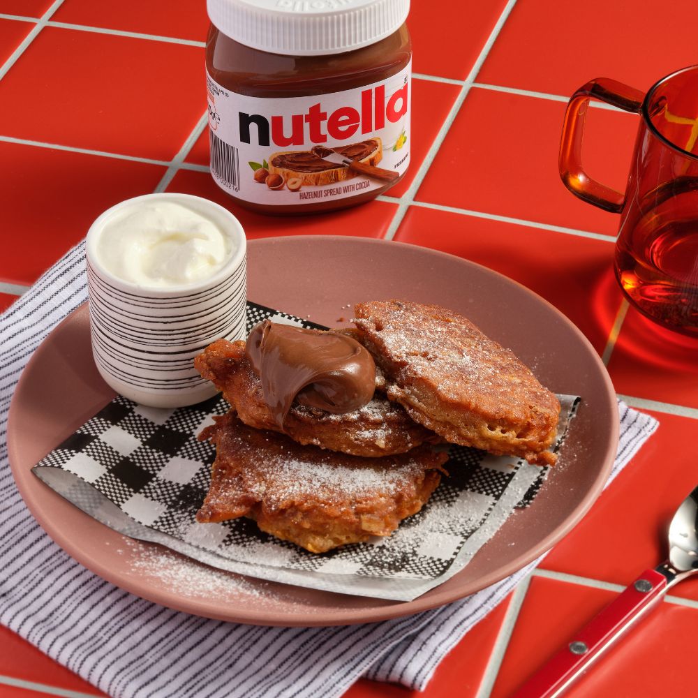 Carrot Cake Fritters with Nutella