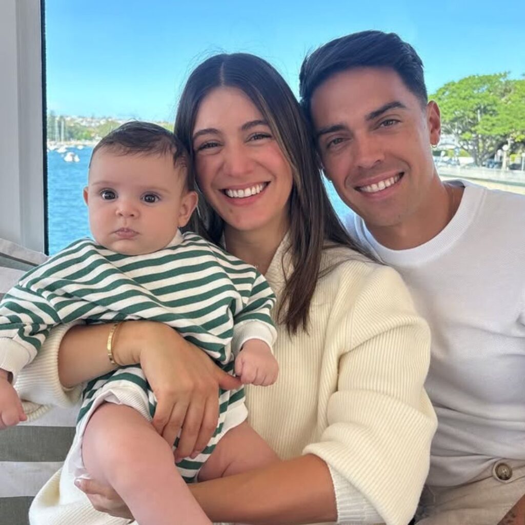 The Wiggles John Pearce, wife Jessie and their son, Henry.