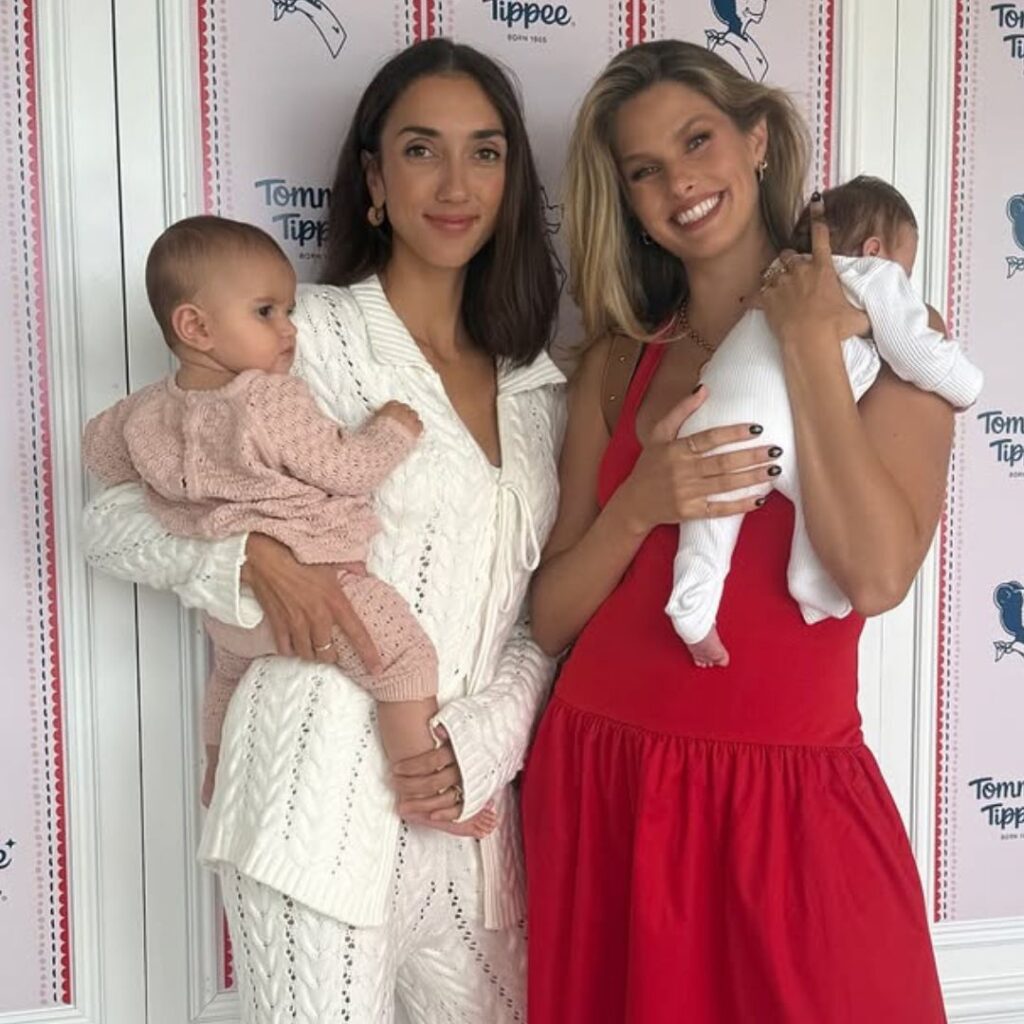 Shannon Lawson and Natalie Roser with their babies