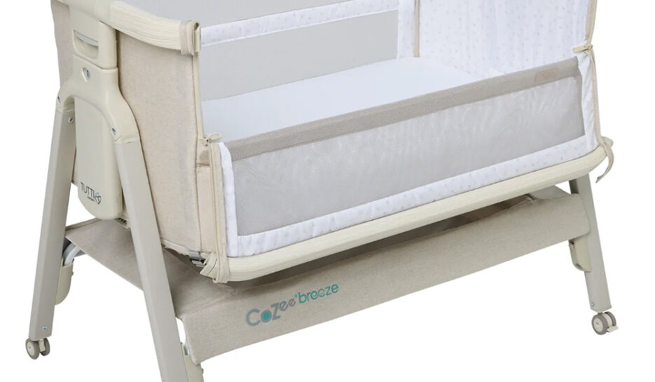 iL Tutto CoZee Breeze Lite Co-sleeping Bassinet in Whitewash Ash and Mushroom 2