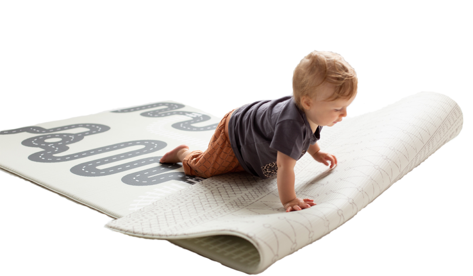 Grace & Maggie Baby Driver / Boho - Reversible Padded Play Mat - Large