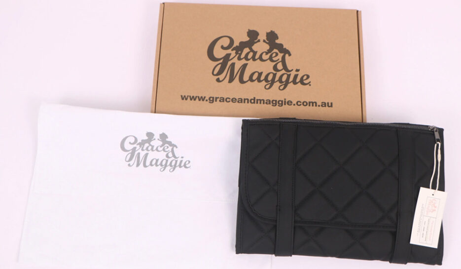 The Cushy Change Clutch - Nappy Change Wallet Black