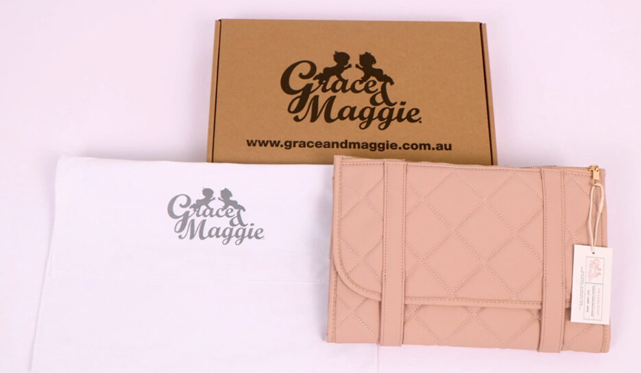 The Cushy Change Clutch - Nappy Change Wallet Dusty Rose