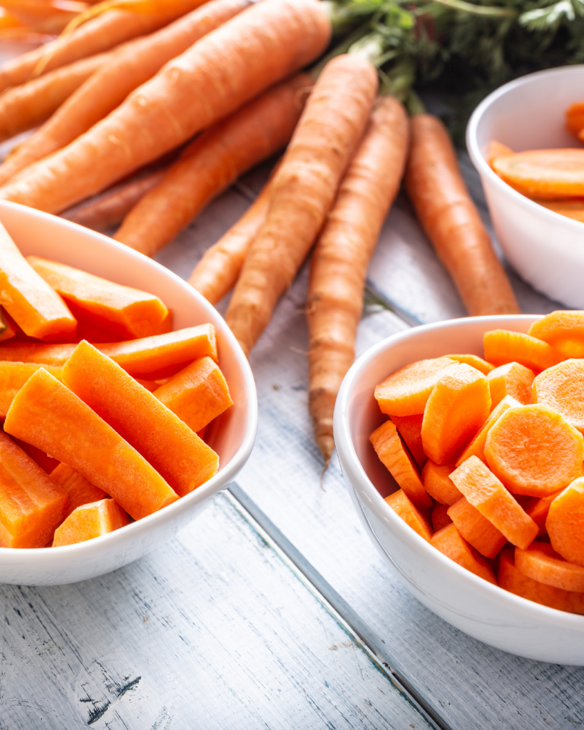 betacarotene found in orange vegetables helps to support eye health