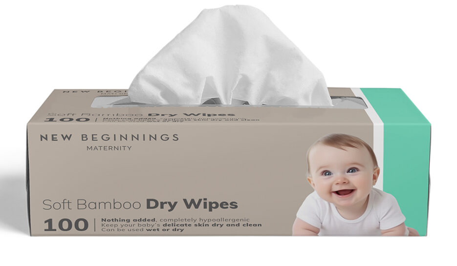 New Beginnings Bamboo Dry Wipes (100pk)