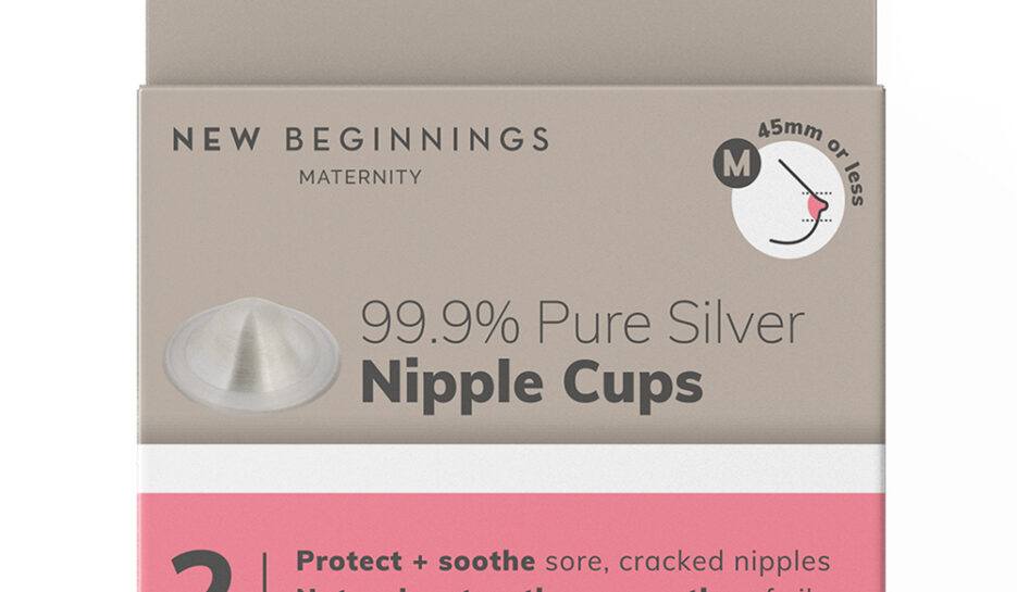 New Beginnings Silver Nursing Cups (2pk)