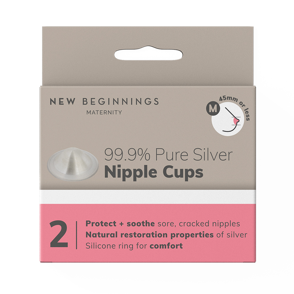 New Beginnings Silver Nursing Cups (2pk)