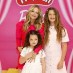 Tammin Sursok at PlayDoh Barbie launch with daughters Phoenix and Lennon