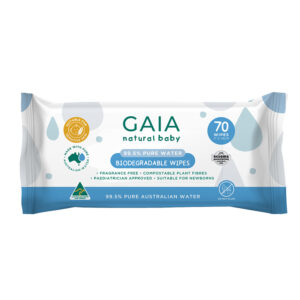 GAIA Natural Baby 99.5% Pure Water Wipes 70pk