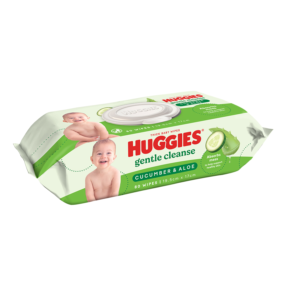 Huggies Gentle Cleanse Baby Wipes Cucumber & Aloe