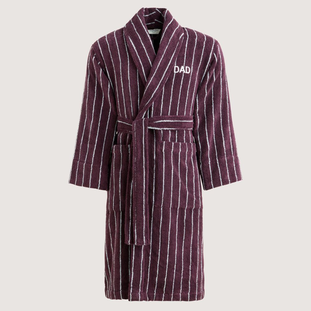 Sheridan Aven Stripe Dad Robe (Clove)