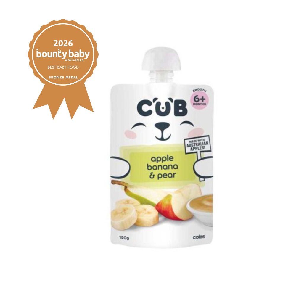 Best baby food Bronze Award: CUB Apple Banana & Pear Baby Food Pouch 6+ Months 120g