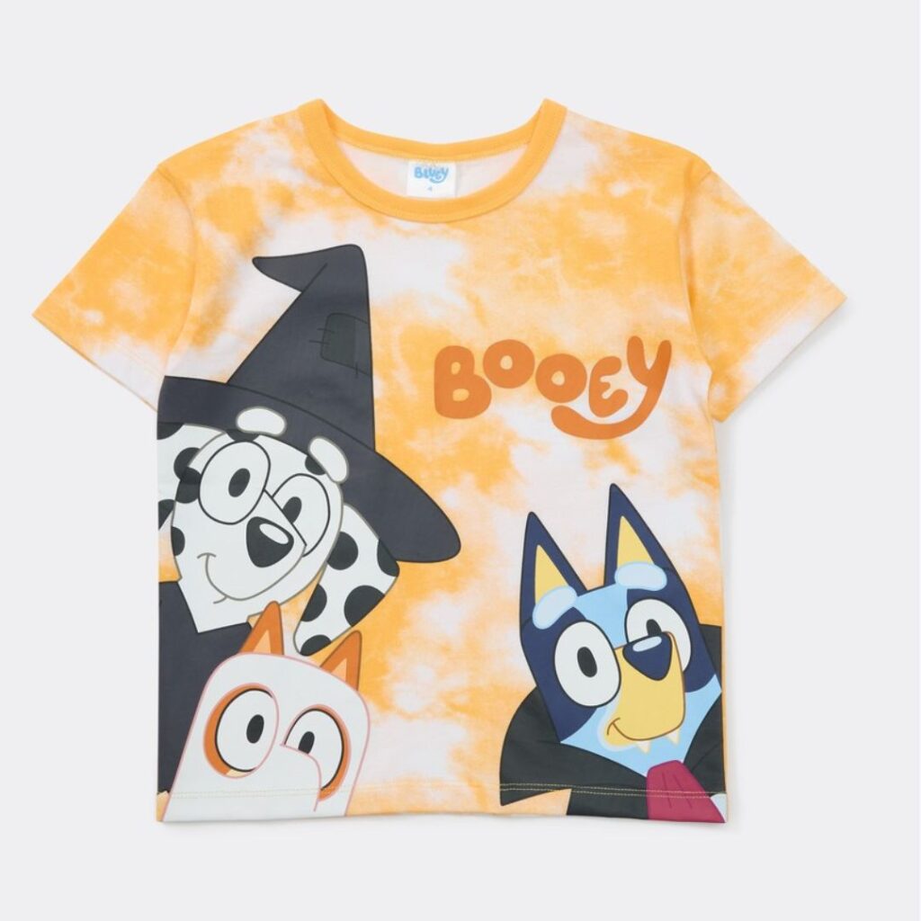 Bluey Kids Halloween Print Tee - Orange