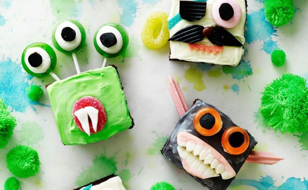 Scary monster cupcakes