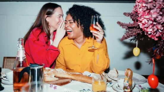 Drink gift: Two women enjoying a drink