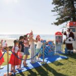 Kids lining up to call santa from telstra phone