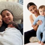 Kirstie Mewis and Sam Kerr with baby Jagger