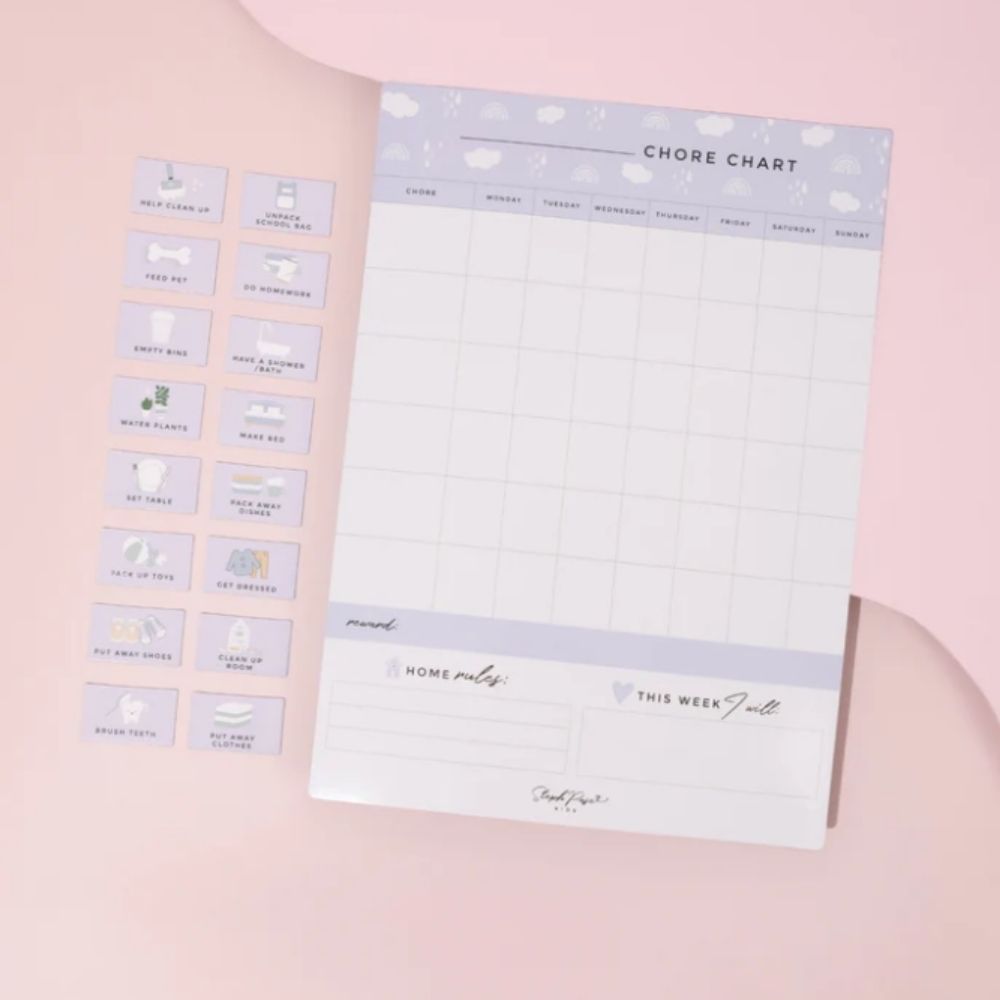 Kids Chore Chart Magnet LILAC
