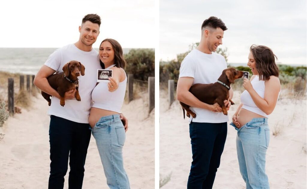 Laura Sharrad and Max share pregnancy announcement