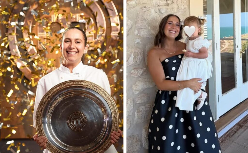Masterchef winner Laura Sharrad with daughter Florence