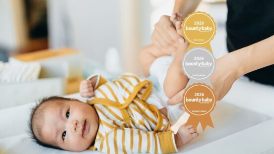 BBA best nappy rash: Asian baby having nappy changed