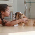 Most popular pet breeds and pet names. Girl with French Bulldog