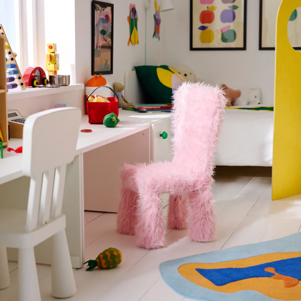 GREJSIMOJS
Cover for children's chair, faux fur/pink