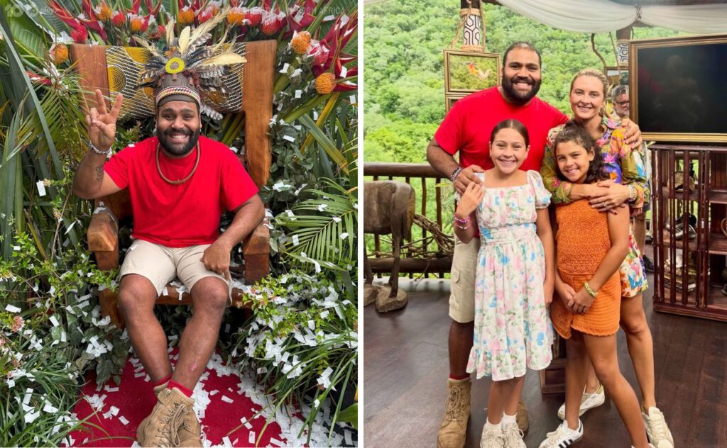 Sam Thaiday parenting: With his family after winning I'm a Celebrity